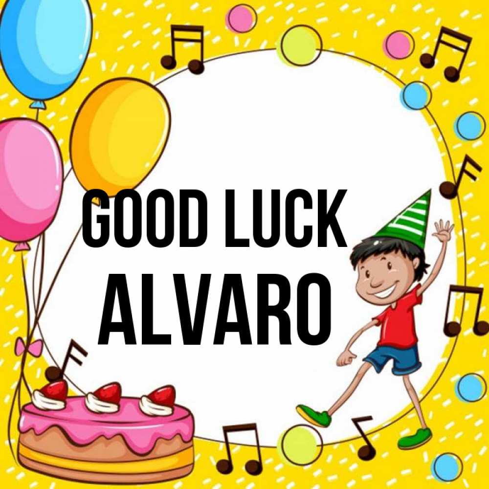 Greetings card с именем, Alvaro Good luck открытка 1 Greetings with text for free download 