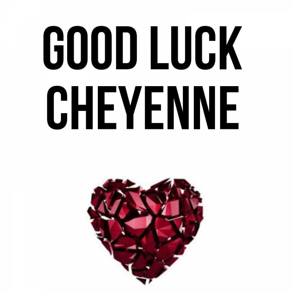 Greetings card с именем, Cheyenne Good luck бордовое из кристаллов  1 Greetings with text for free download 