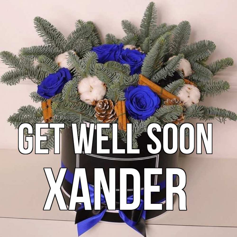Greetings card с именем, Xander Get well soon короче кто то загрузил эти шишки Greetings with text for free download 