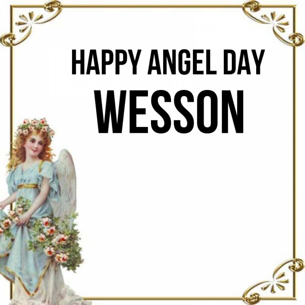 Greetings card с именем, Wesson happy angel day с именинами от девушки ангела Greetings with text for free download 