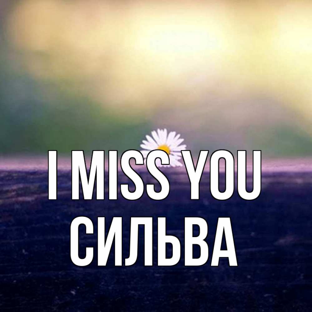 Greetings card с именем, Сильва I miss you приходи в гости Greetings with text for free download 
