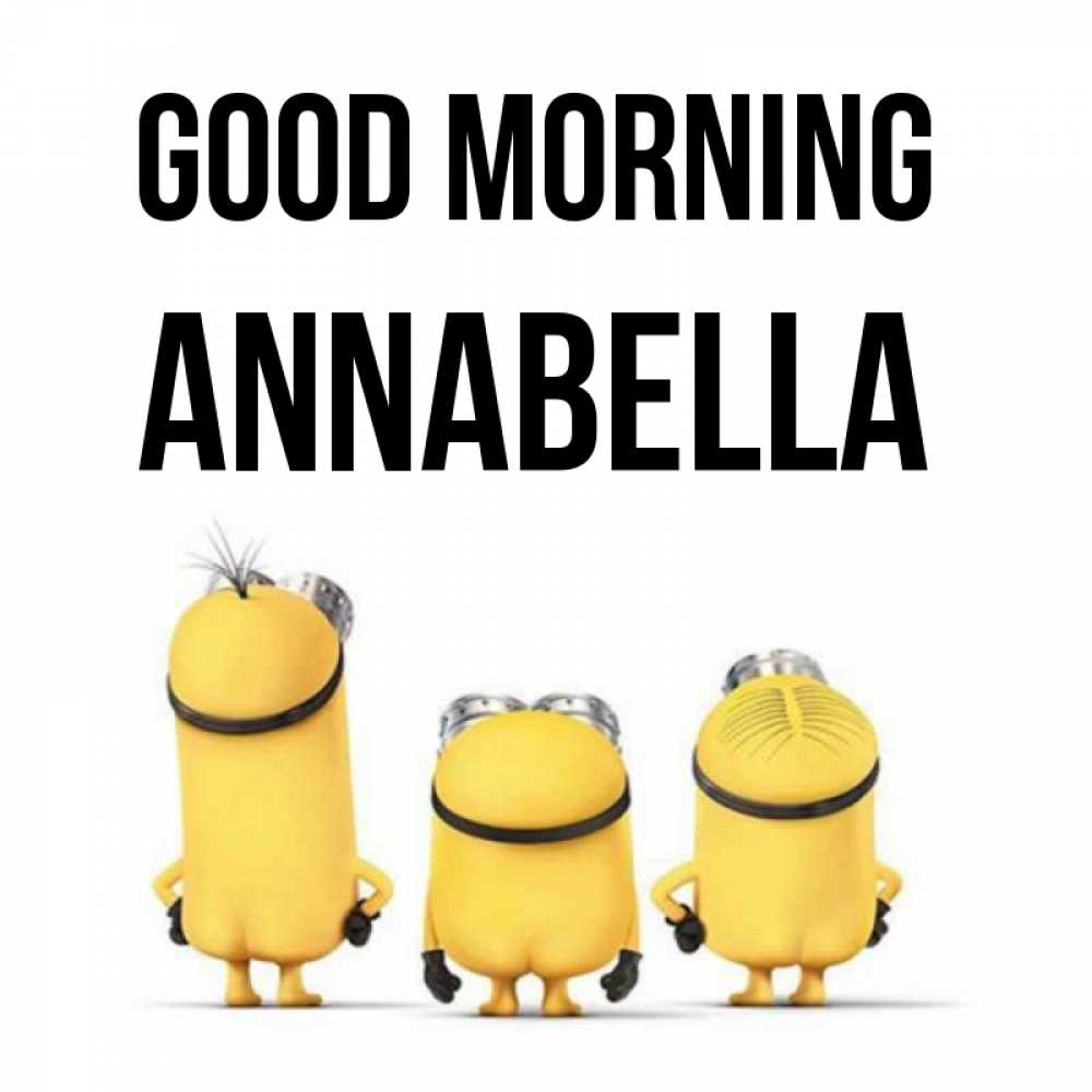 Greetings card с именем, Annabella Good morning подписать открытку онлайн бесплатно Greetings with text for free download 