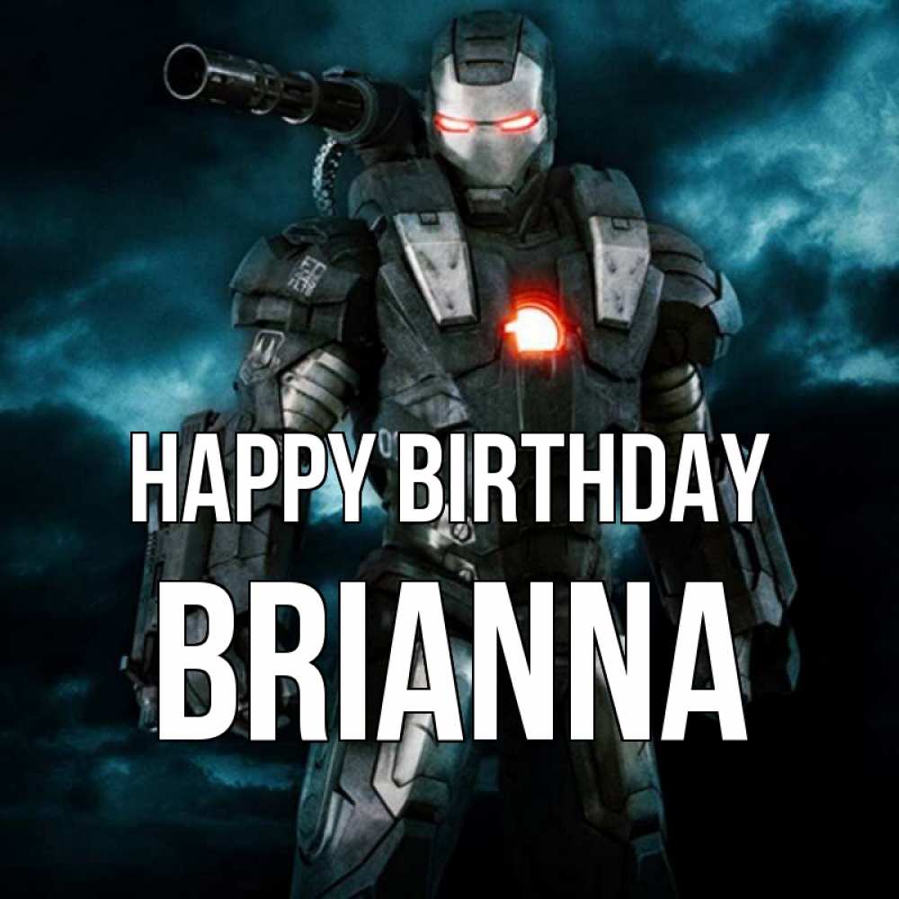 Greetings card с именем, Brianna Happy Birthday марвел супергерой в новом костюме Greetings with text for free download 