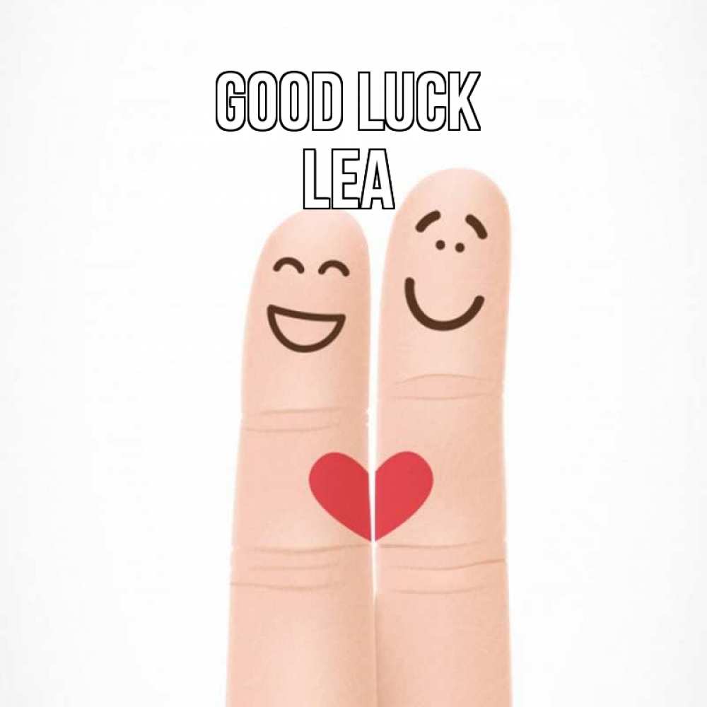 Greetings card с именем, Lea Good luck графика Greetings with text for free download 