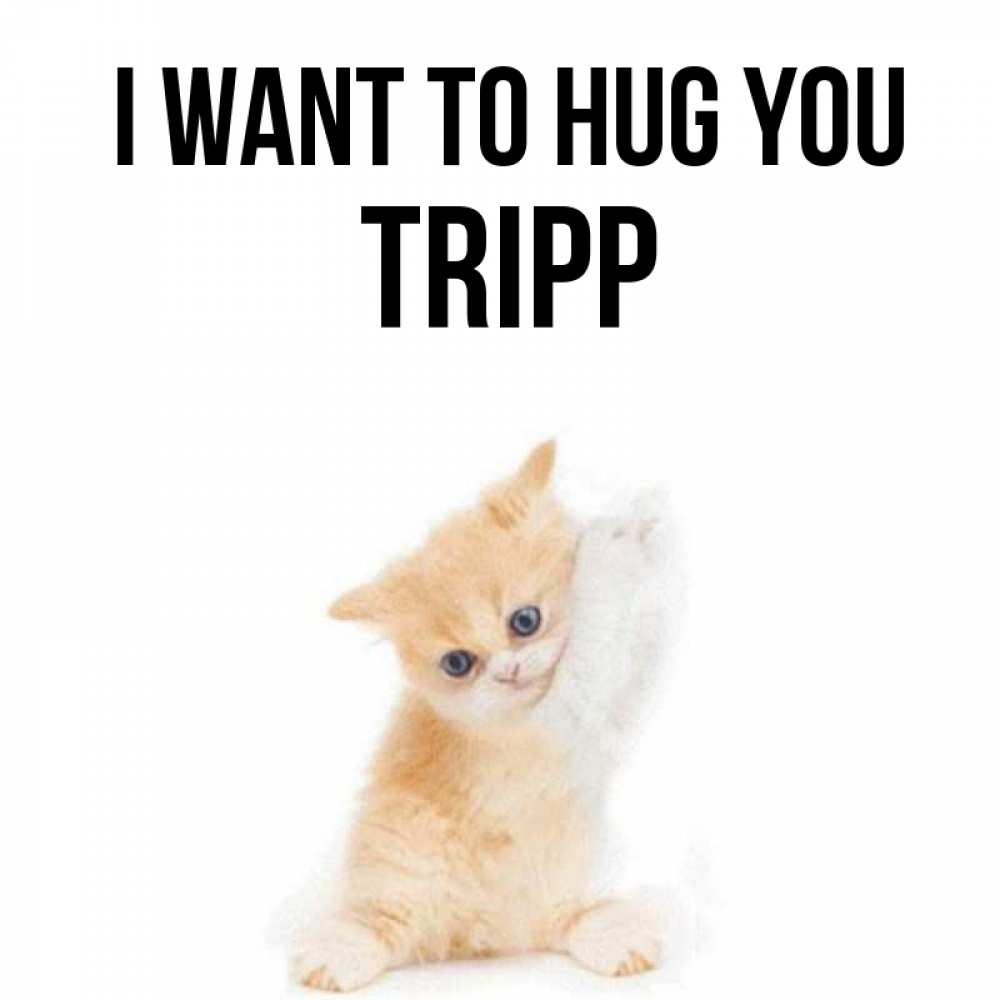 Greetings card с именем, Tripp I want to hug you я хочу очень скорее обнимаешек Greetings with text for free download 