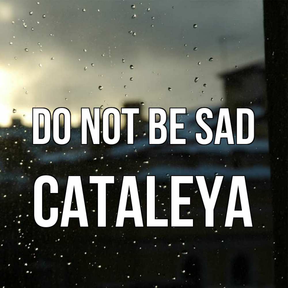 Greetings card с именем, Cataleya Do not be sad вид на крыши Greetings with text for free download 