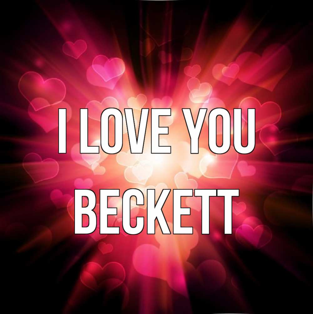 Greetings card с именем, Beckett I love you рамочка 1 Greetings with text for free download 