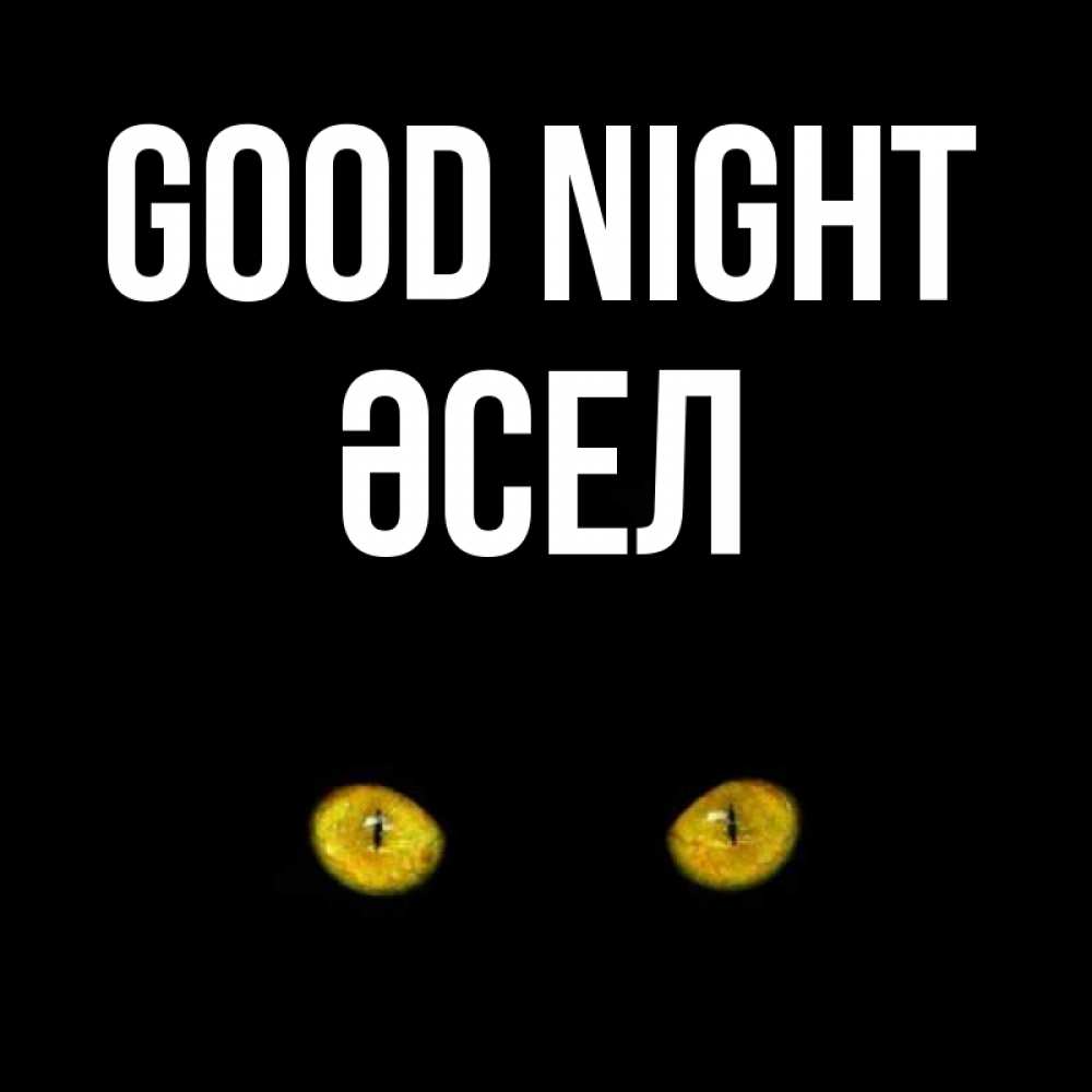 Greetings card с именем, ӘСЕЛ Good night сладких снов бесстрашный мой дружочек Greetings with text for free download 