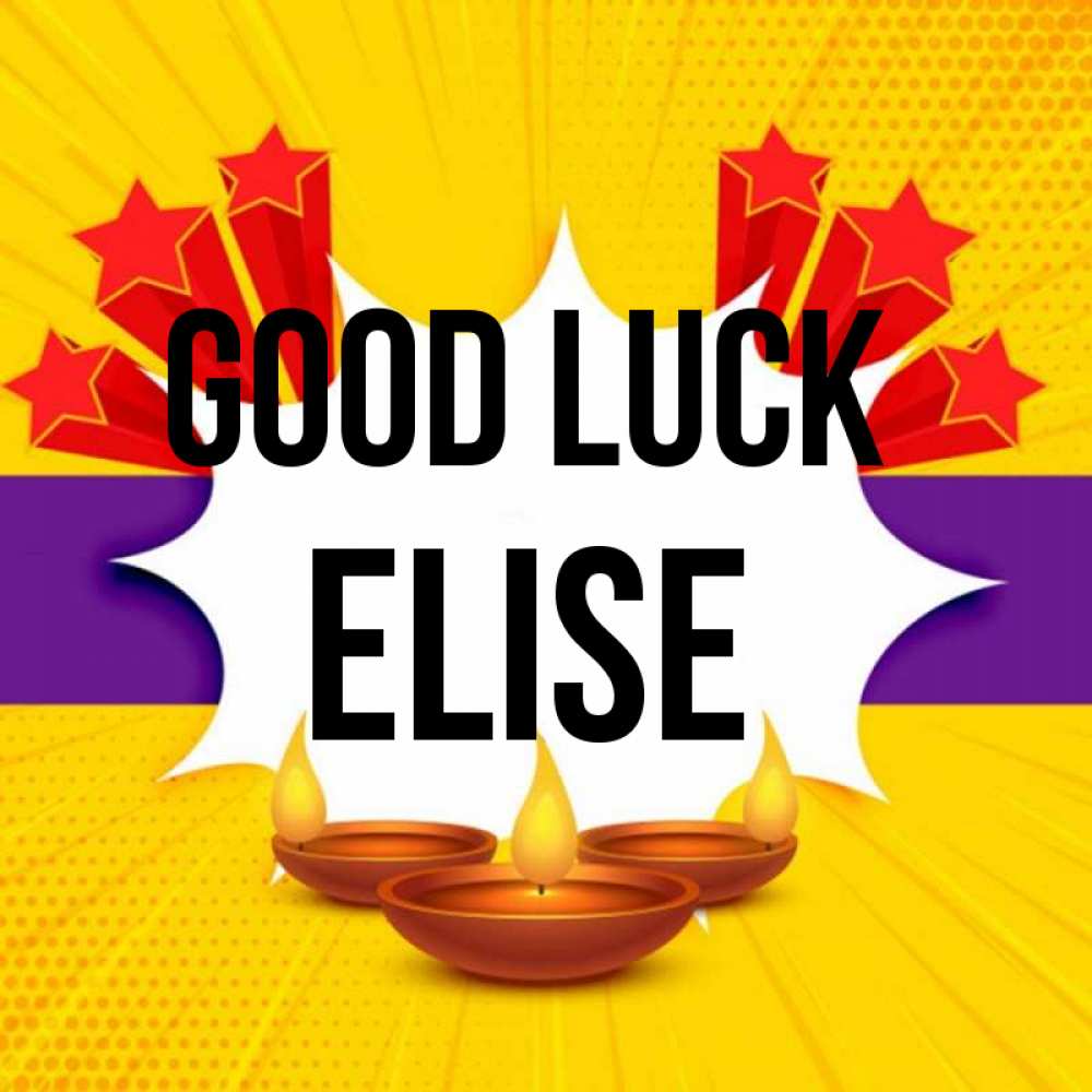 Greetings card с именем, Elise Good luck векторное изображение Greetings with text for free download 