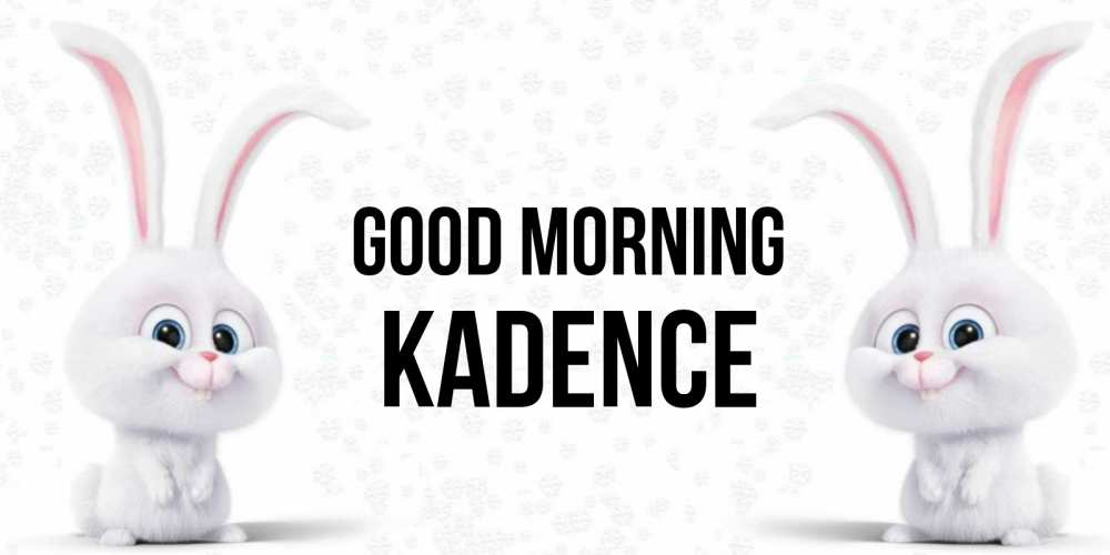 Greetings card с именем, Kadence Good morning кролики с длинными ушками Greetings with text for free download 