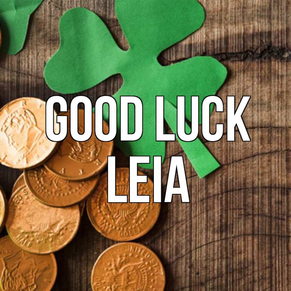 Greetings card с именем, Leia Good luck деревянный фон Greetings with text for free download 