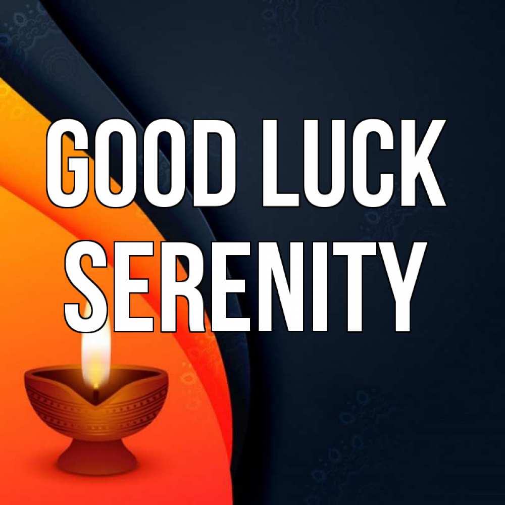 Greetings card с именем, Serenity Good luck абстрактный фон Greetings with text for free download 