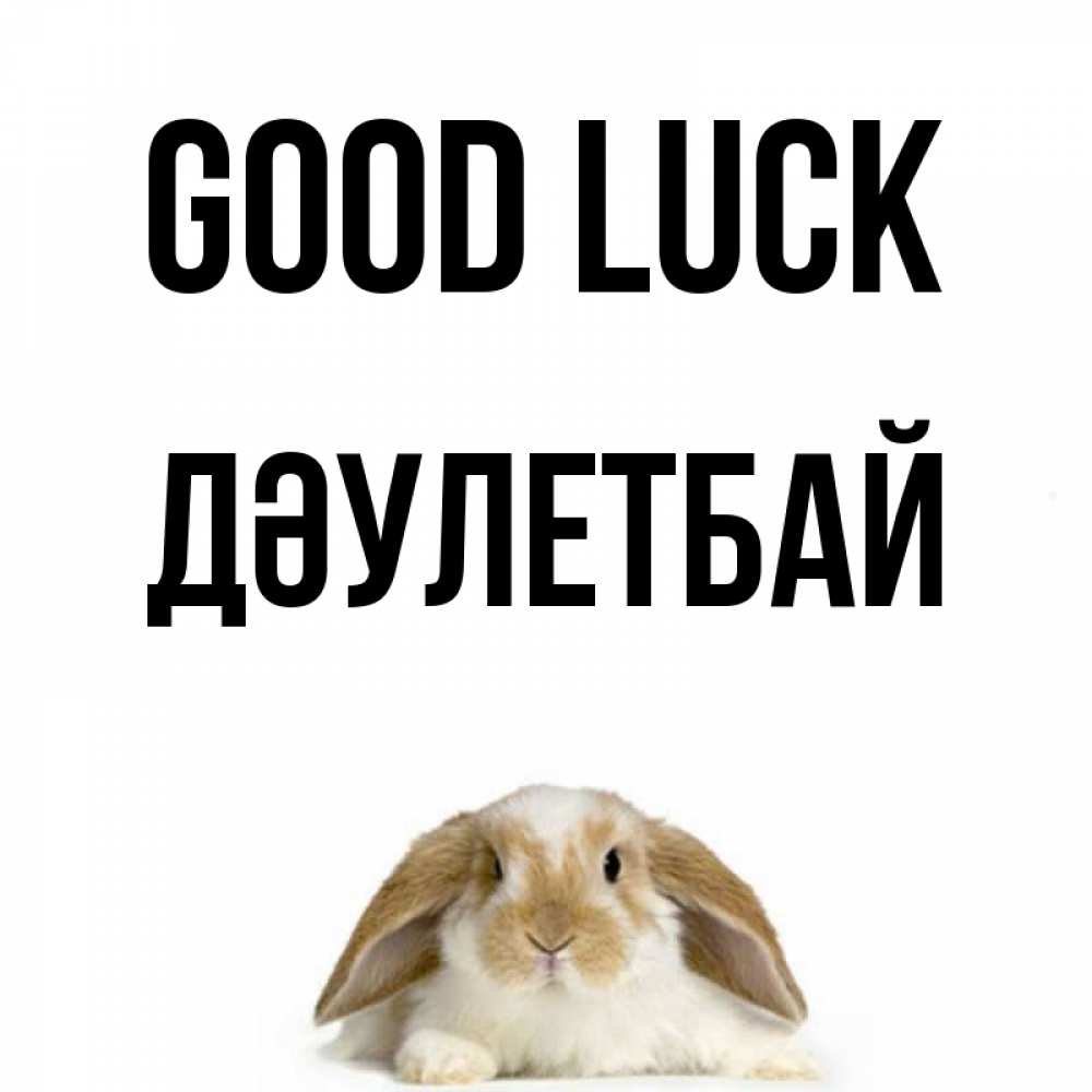 Greetings card с именем, Дәулетбай Good luck открытки с произвольным текстом который можно вставить в открытку и создать ее самостоятельно бесплатно онлайн Greetings with text for free download 