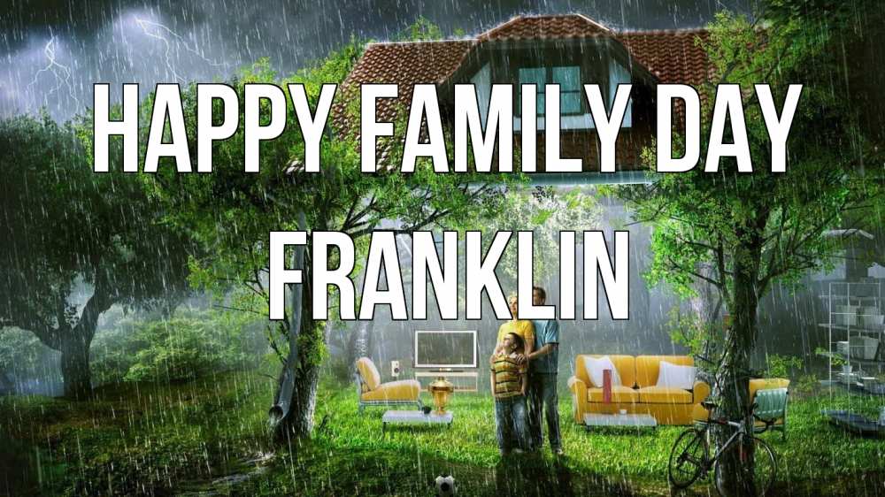 Greetings card с именем, Franklin happy family day с днем семьи Greetings with text for free download 