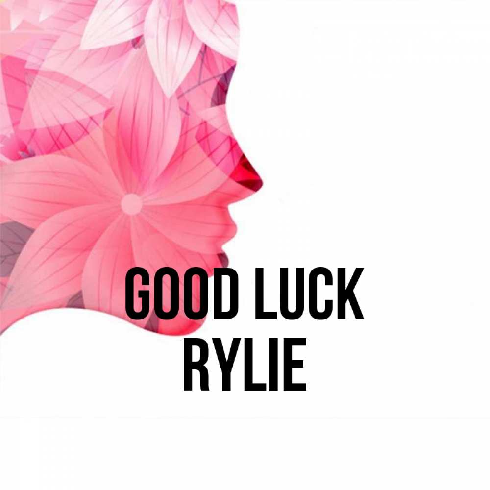Greetings card с именем, Rylie Good luck на удачу Greetings with text for free download 