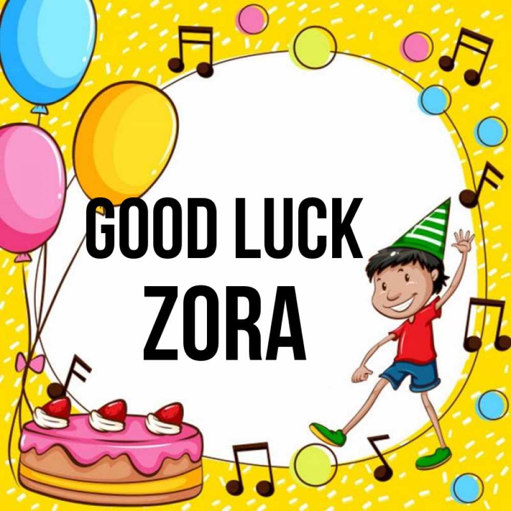 Greetings card с именем, Zora Good luck открытка 1 Greetings with text for free download 