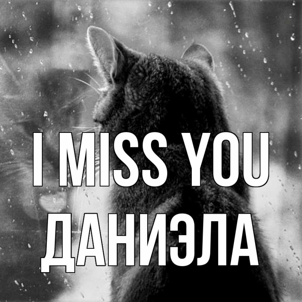 Greetings card с именем, Даниэла I miss you скорее ко мне приходи 1 Greetings with text for free download 