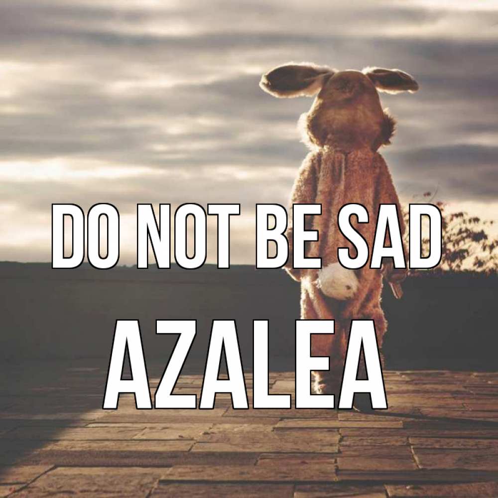 Greetings card с именем, Azalea Do not be sad со спины Greetings with text for free download 