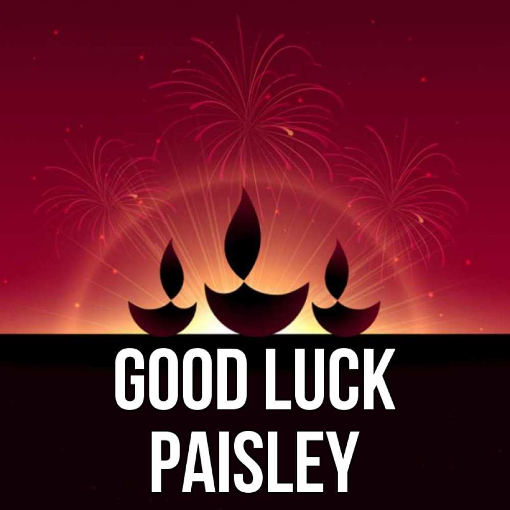Greetings card с именем, Paisley Good luck праздник Greetings with text for free download 