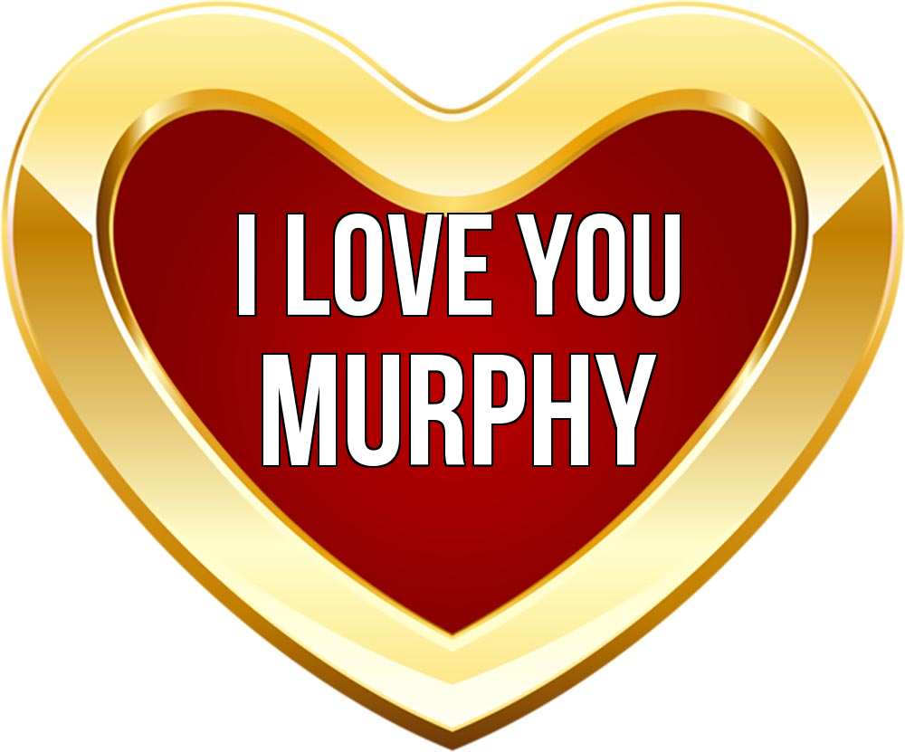 Greetings card с именем, Murphy I love you из краски Greetings with text for free download 