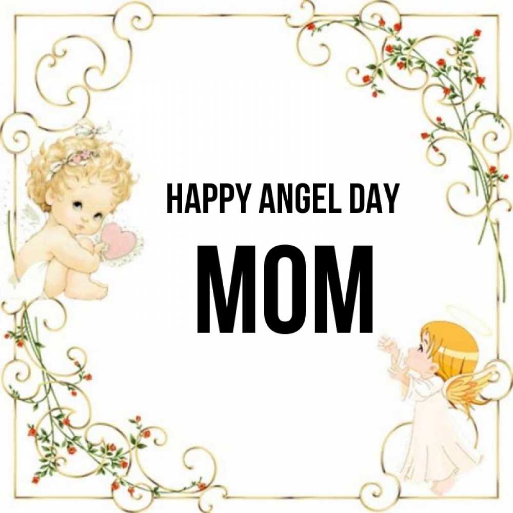 Greetings card с именем, mom happy angel day ангелы желают прекрасных именин Greetings with text for free download 