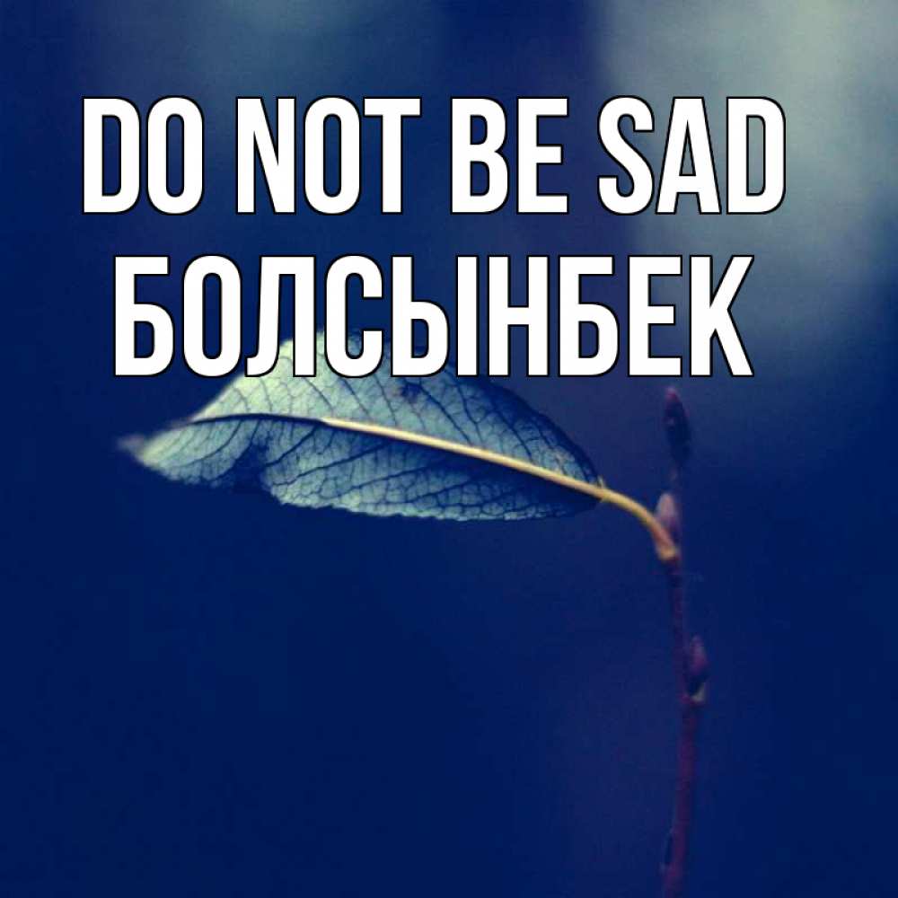 Greetings card с именем, Болсынбек Do not be sad растение Greetings with text for free download 