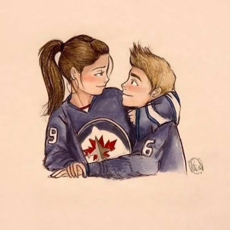 Открытка Спортсмены 9 и 6   влюбленно смотрят друг на друга  I want to hug you 