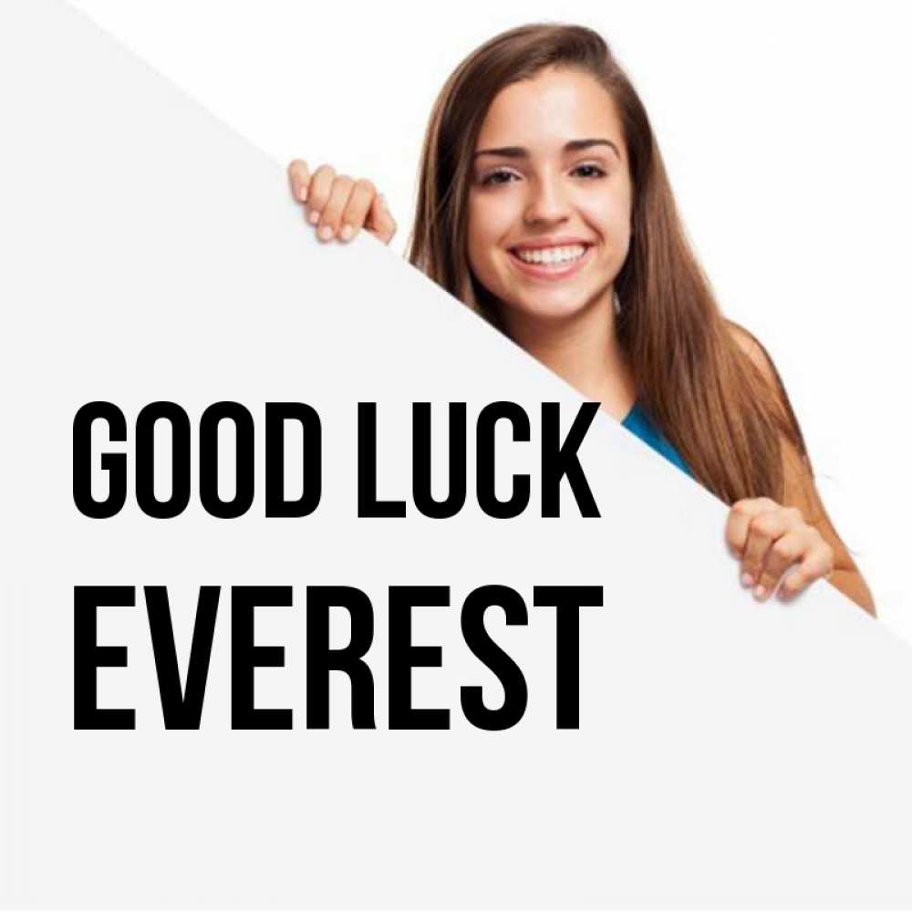 Greetings card с именем, Everest Good luck пусть тебе сегодня повезет Greetings with text for free download 