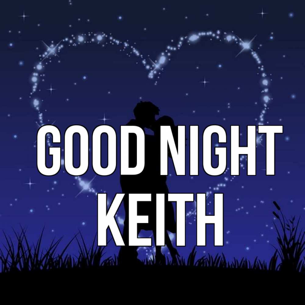 Greetings card с именем, Keith Good night сладких снов Greetings with text for free download 