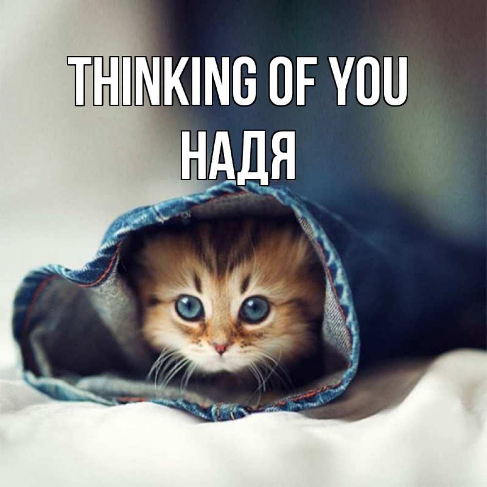 Greetings card с именем, Надя Thinking of you мне без тебя плохо Greetings with text for free download 