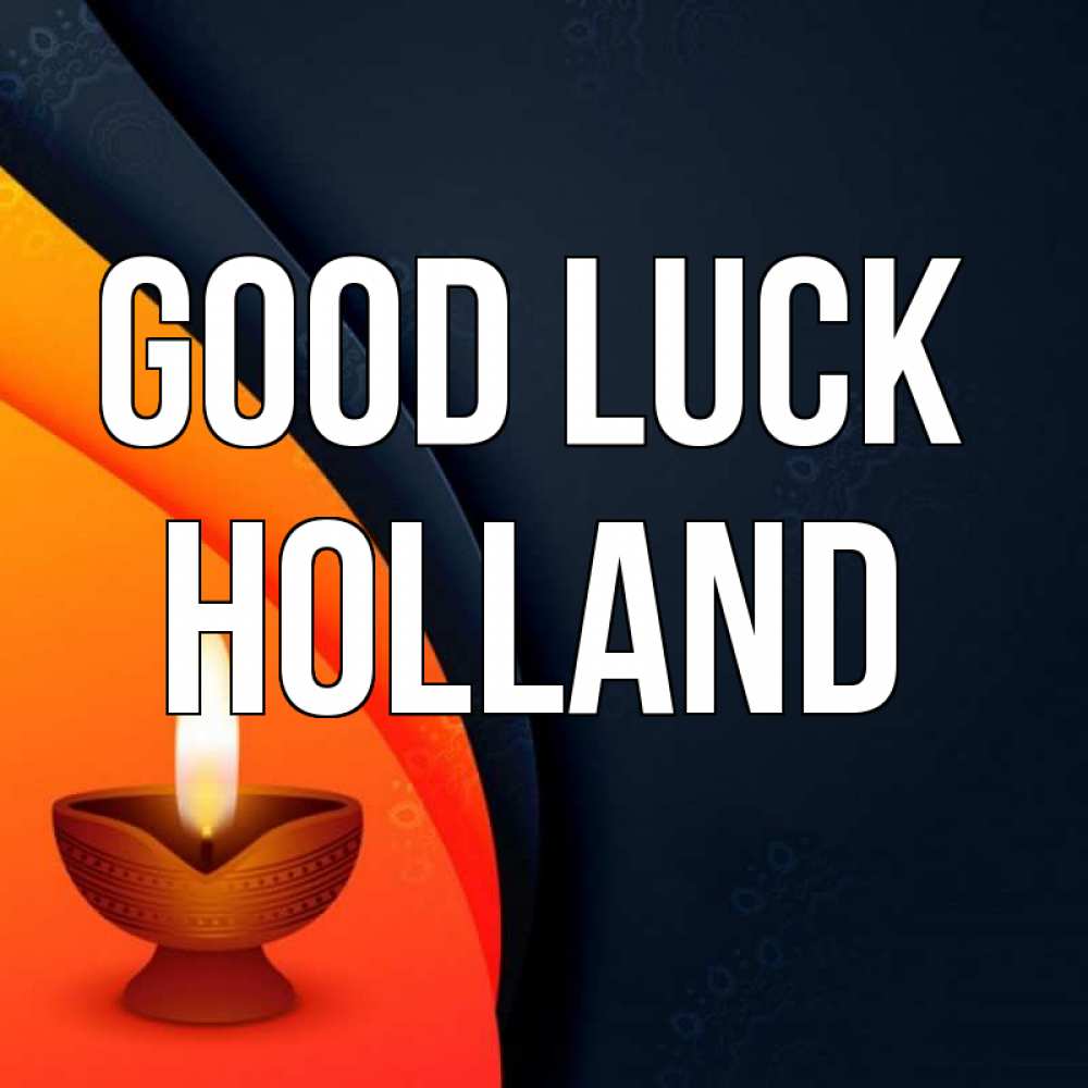 Greetings card с именем, Holland Good luck абстрактный фон Greetings with text for free download 