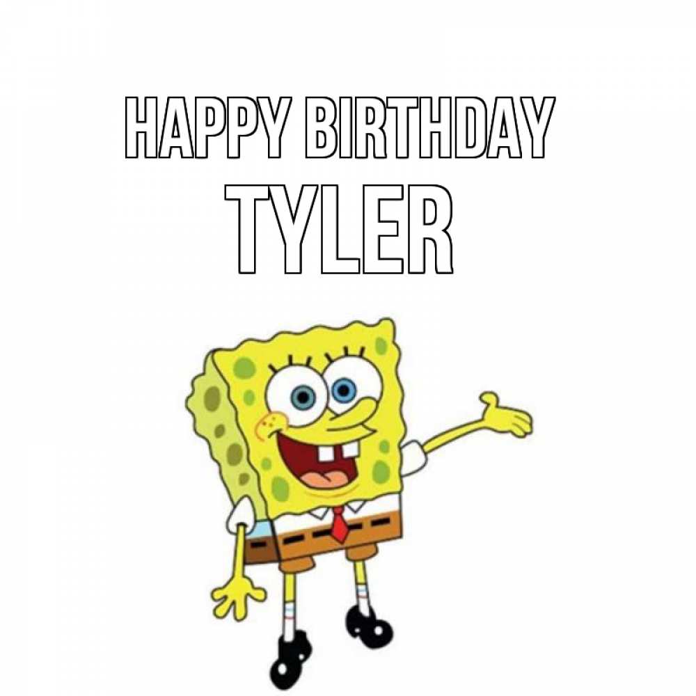 Greetings card с именем, Tyler Happy Birthday веселые Greetings with text for free download 