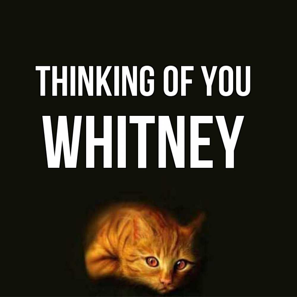 Greetings card с именем, Whitney Thinking of you рыжий Greetings with text for free download 