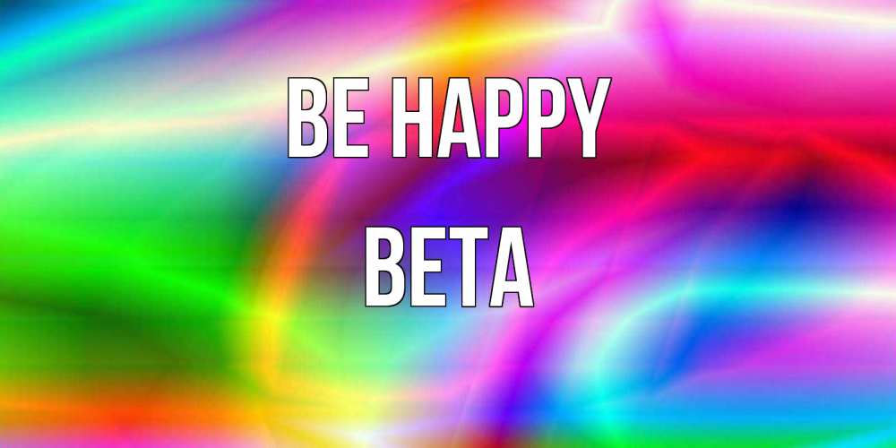 Greetings card с именем, Вета Be happy радуга Greetings with text for free download 