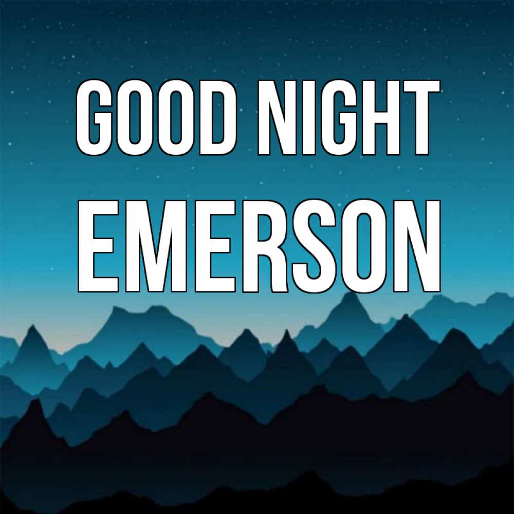 Greetings card с именем, Emerson Good night сладких снов звездное небо Greetings with text for free download 