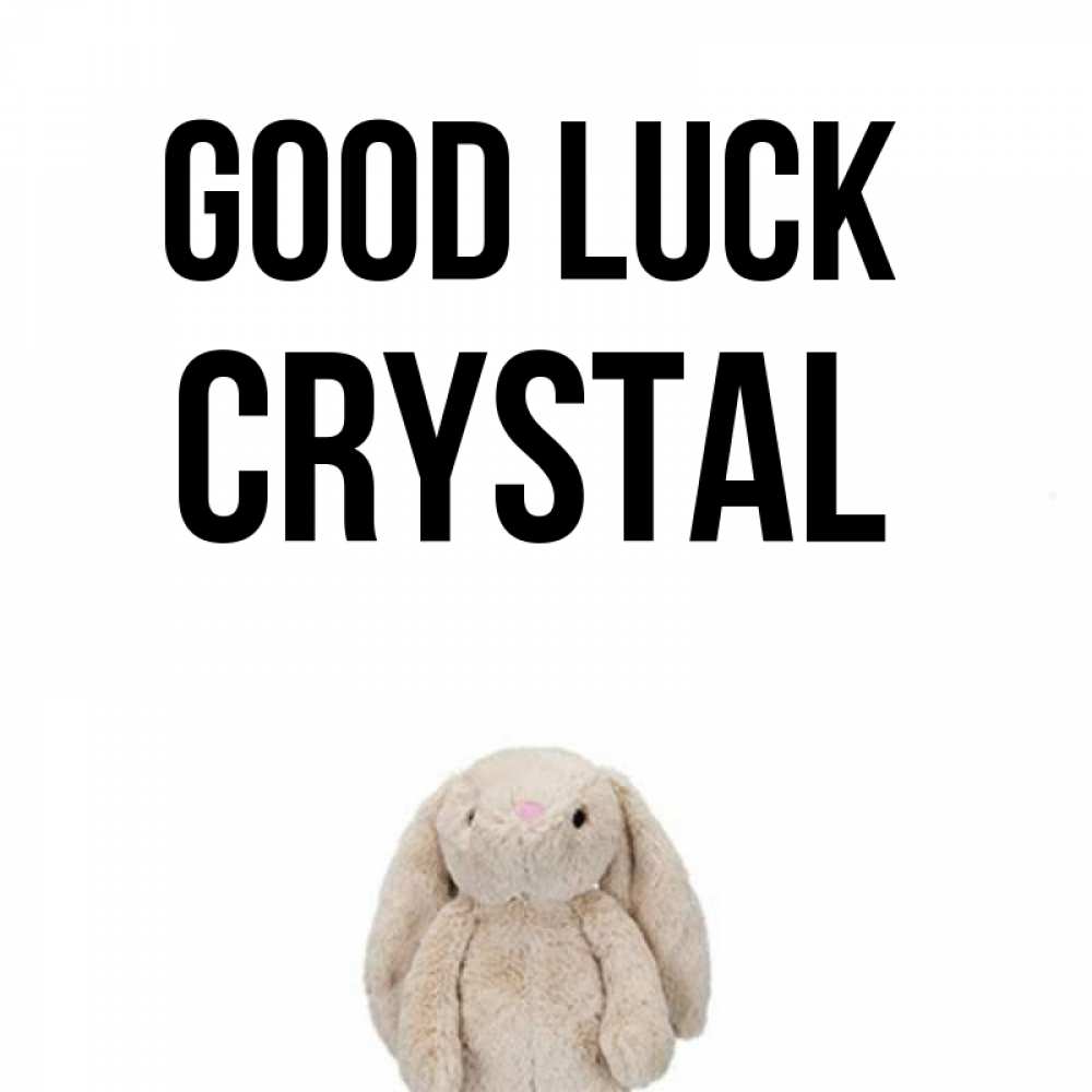 Greetings card с именем, Crystal Good luck сайт создаватель открыток Greetings with text for free download 