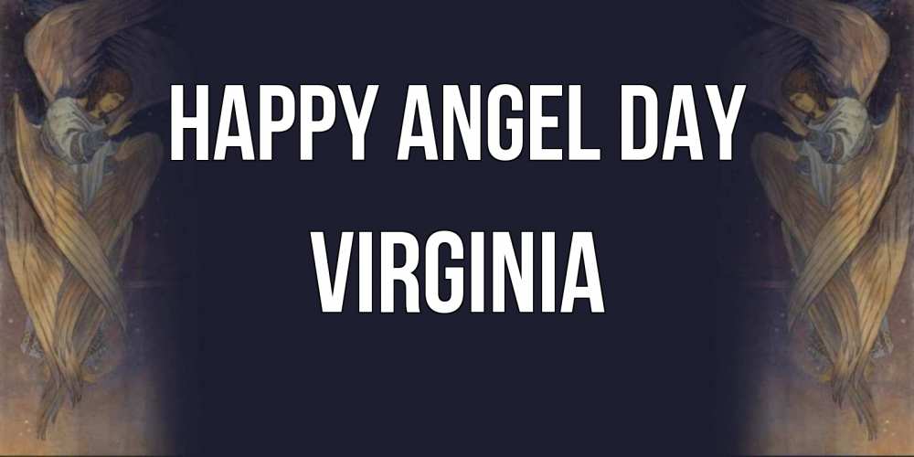 Greetings card с именем, Virginia happy angel day день ангела Greetings with text for free download 