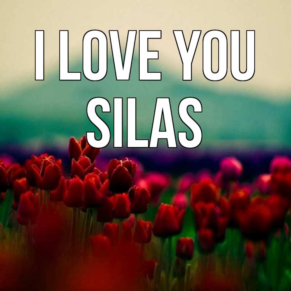 Greetings card с именем, Silas I love you тюльпаны 4 Greetings with text for free download 