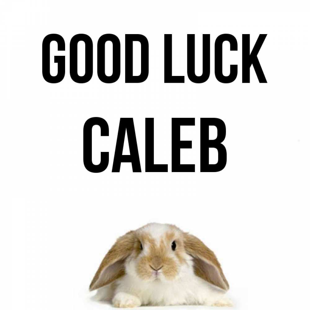 Greetings card с именем, Caleb Good luck открытки с произвольным текстом который можно вставить в открытку и создать ее самостоятельно бесплатно онлайн Greetings with text for free download 