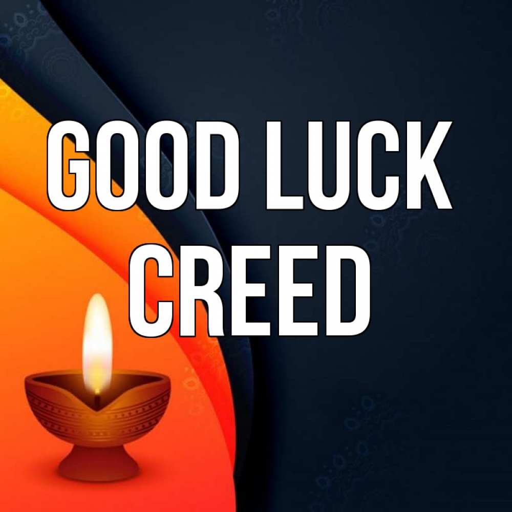 Greetings card с именем, Creed Good luck абстрактный фон Greetings with text for free download 