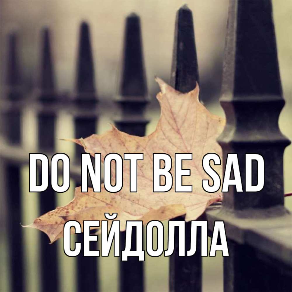 Greetings card с именем, СЕЙДОЛЛА Do not be sad лист клена Greetings with text for free download 
