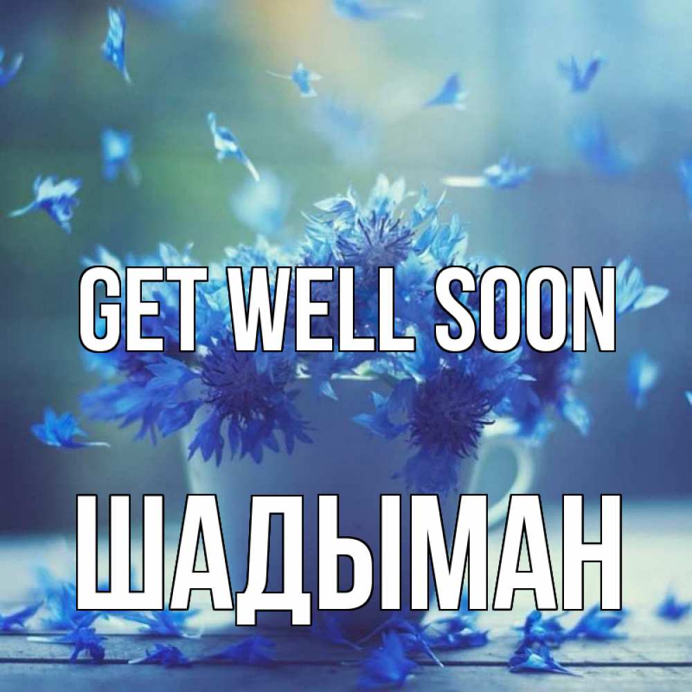 Greetings card с именем, ШАДЫМАН Get well soon кружка с зельем и цветами Greetings with text for free download 