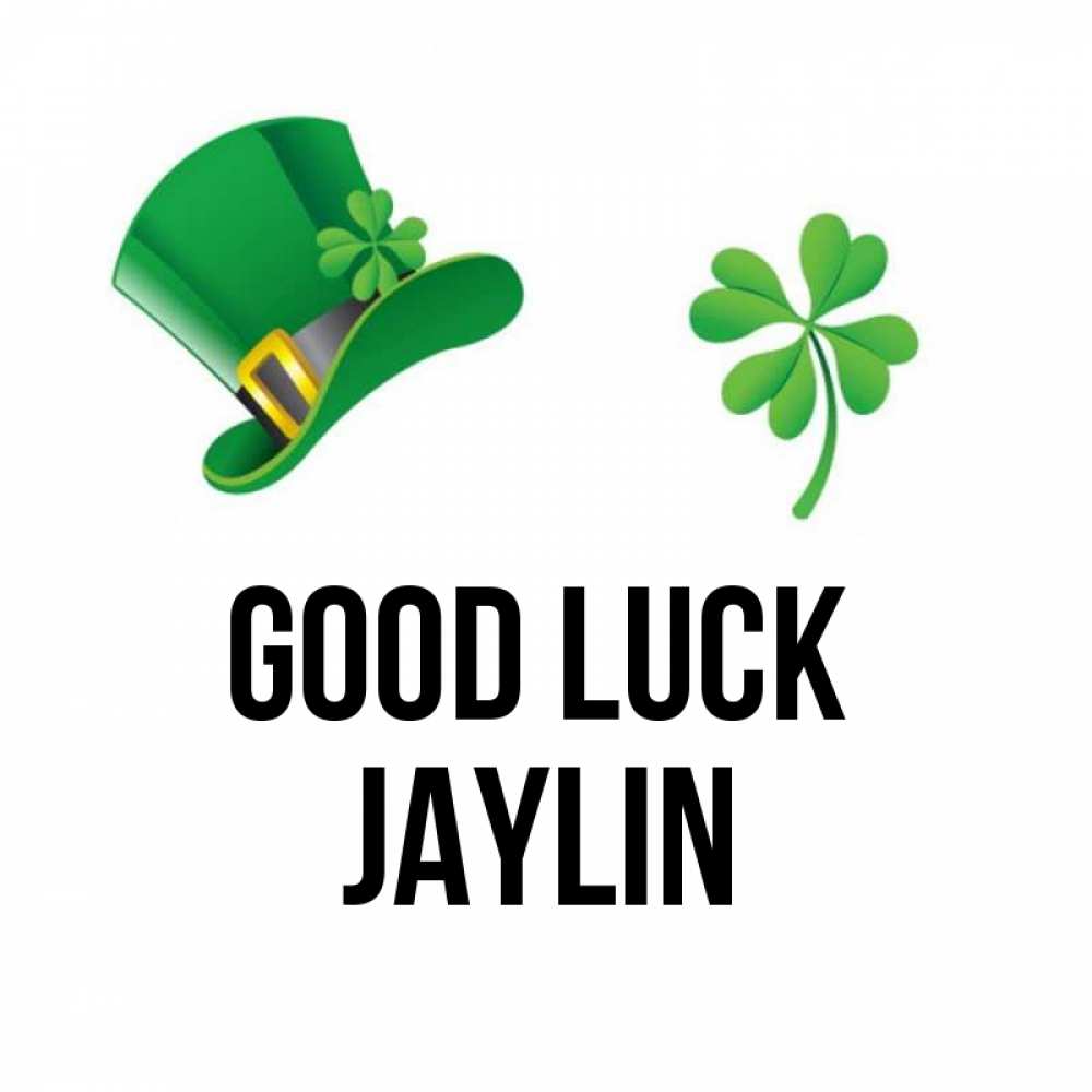 Greetings card с именем, Jaylin Good luck на удачу 1 Greetings with text for free download 