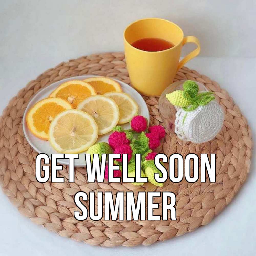 Greetings card с именем, Summer Get well soon вязаные штучки Greetings with text for free download 
