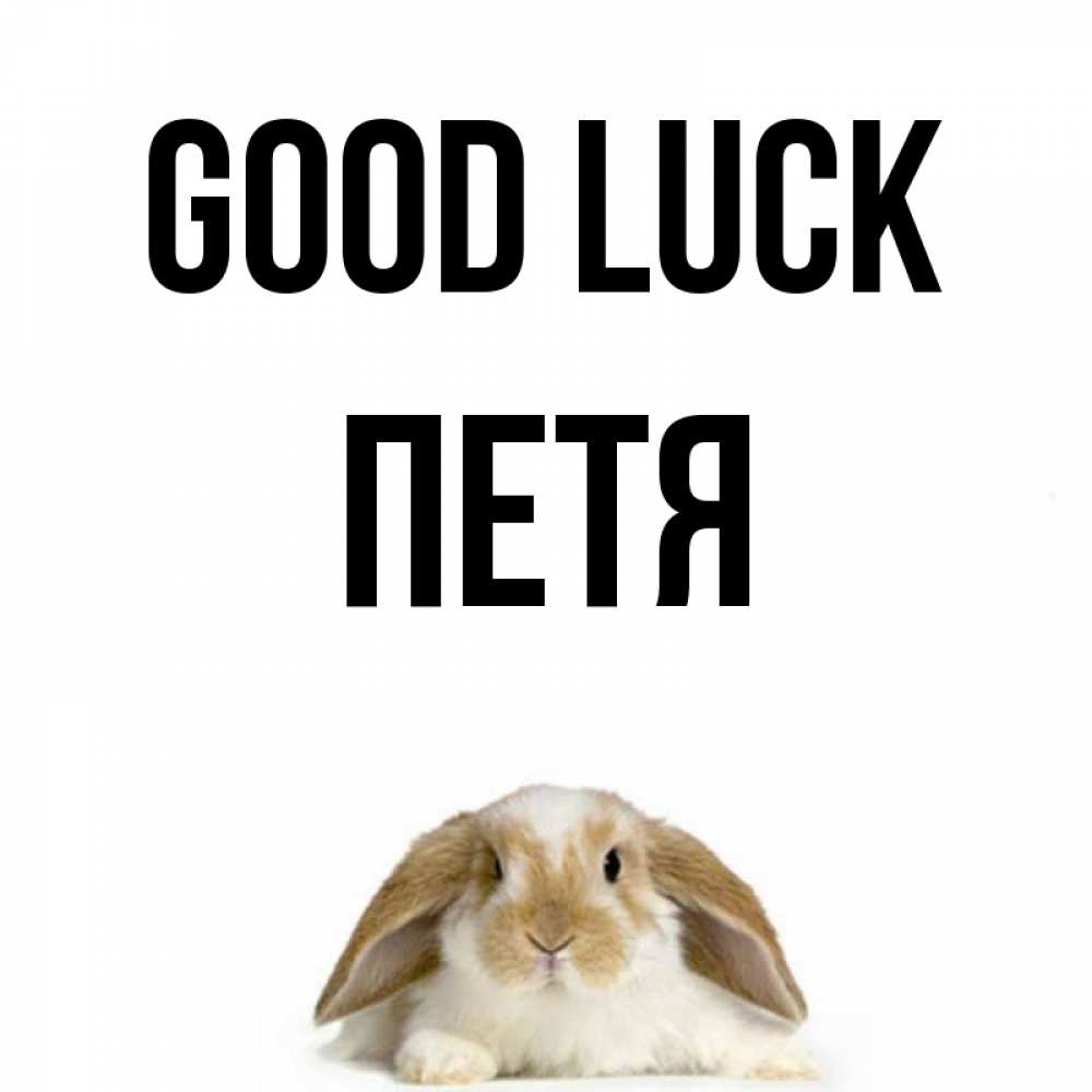 Greetings card с именем, Петя Good luck открытки с произвольным текстом который можно вставить в открытку и создать ее самостоятельно бесплатно онлайн Greetings with text for free download 