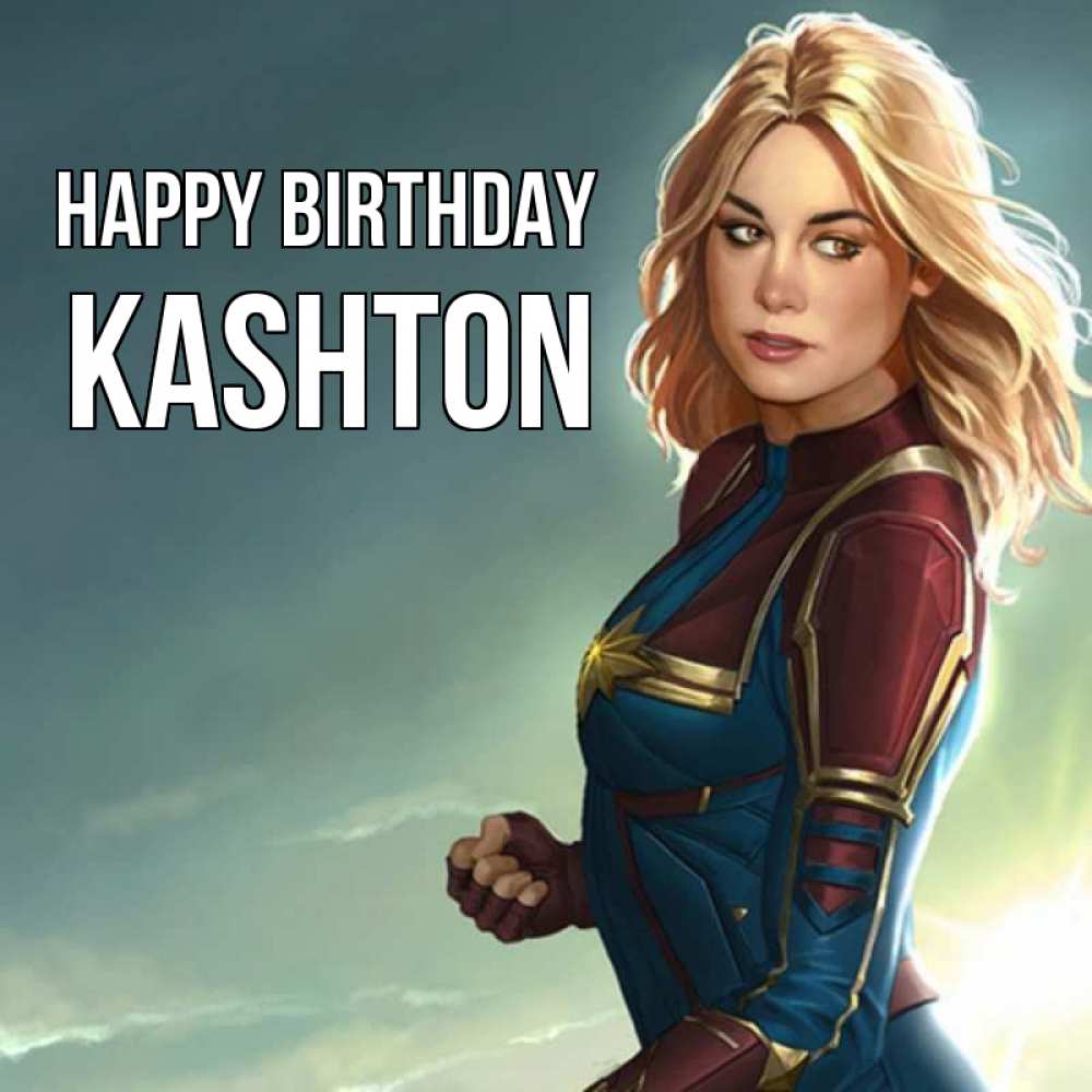 Greetings card с именем, Kashton Happy Birthday холод жара Greetings with text for free download 