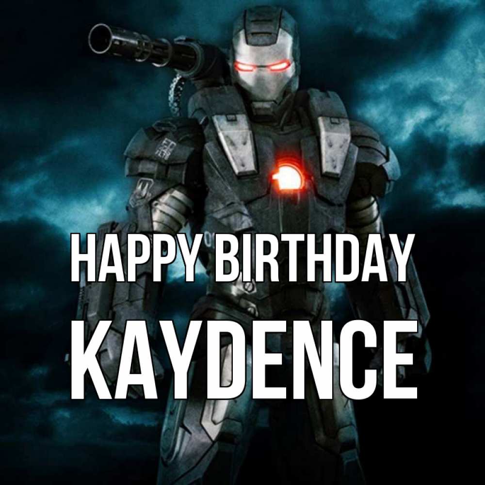 Greetings card с именем, Kaydence Happy Birthday марвел супергерой в новом костюме Greetings with text for free download 