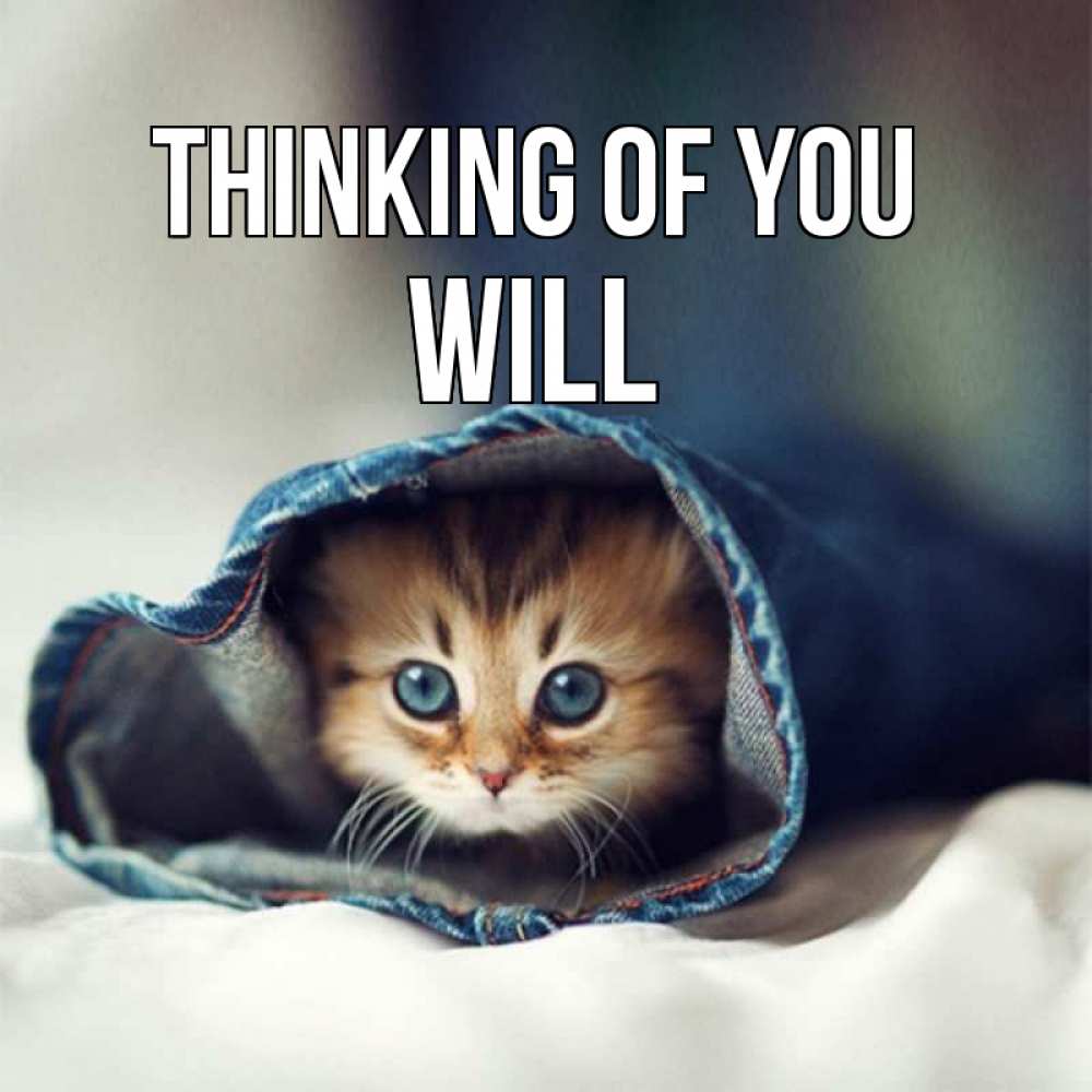 Greetings card с именем, Will Thinking of you мне без тебя плохо Greetings with text for free download 