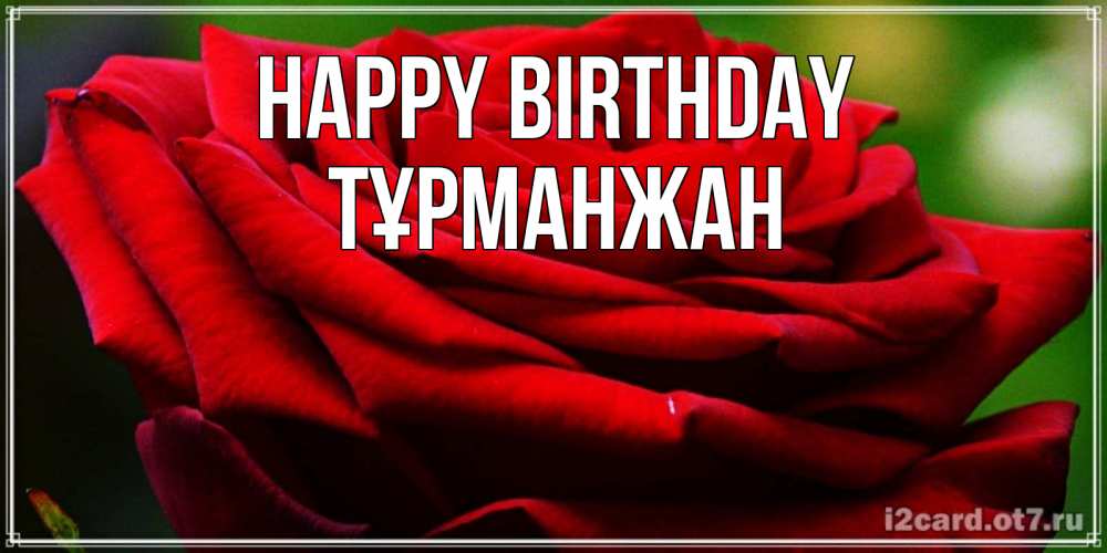 Greetings card с именем, ТҰРМАНЖАН Happy Birthday розочка очень красивая Greetings with text for free download 
