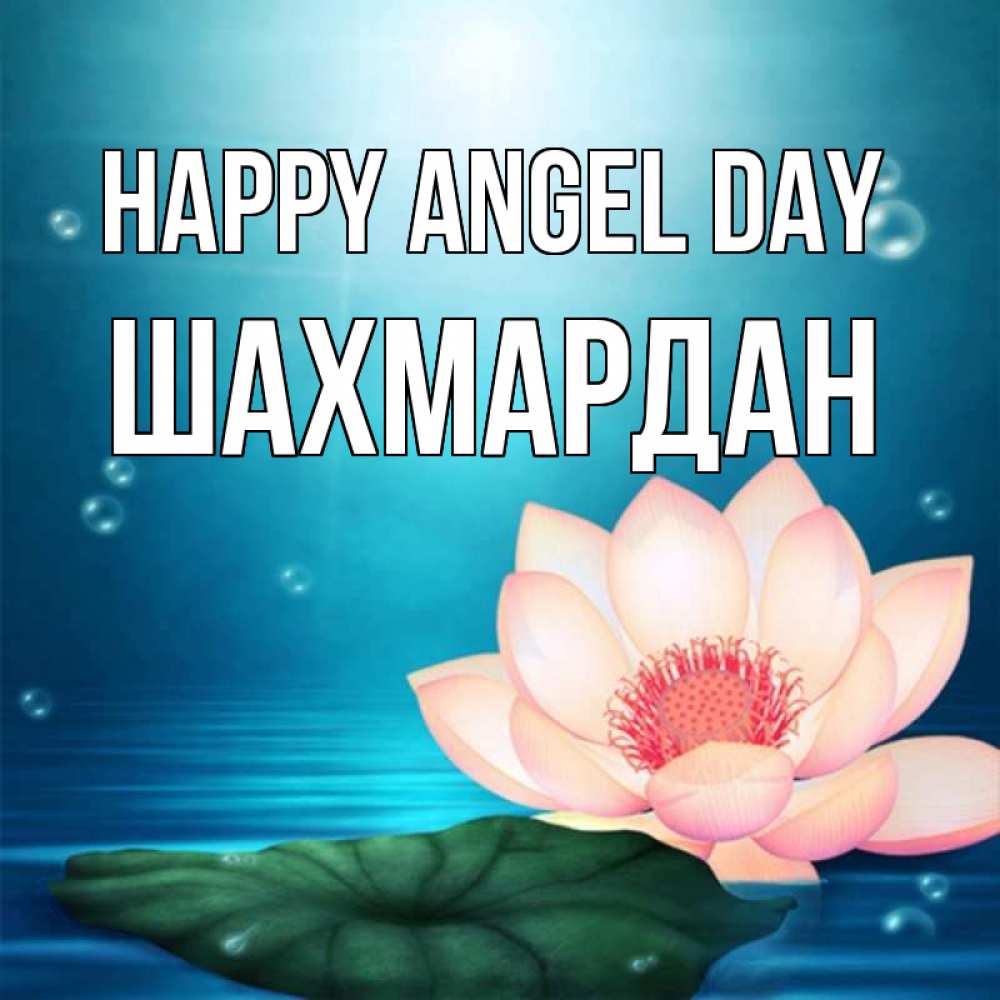 Greetings card с именем, ШАХМАРДАН happy angel day кувшинка Greetings with text for free download 